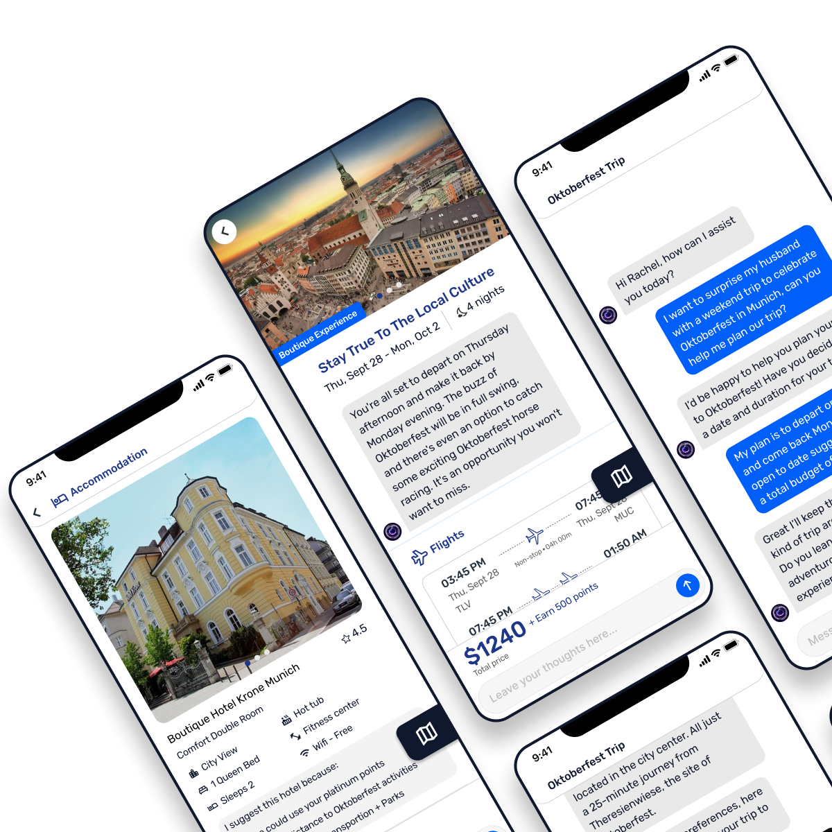 Via.ai app mockups